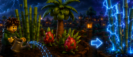 Grow A Garden 2 Weather Mutation Guide Blood Moon and Lightning Storm